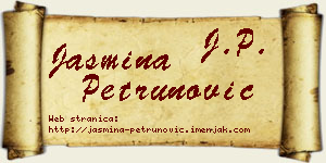 Jasmina Petrunović vizit kartica